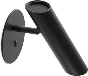 Aplica LED de perete moderna LEO neagra