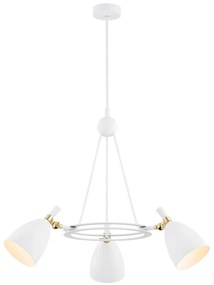 Lustra cu 3 spoturi design modern CHARLOTTE alb