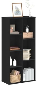 vidaXL Bibliotecă, negru, 50x25x105 cm, lemn prelucrat