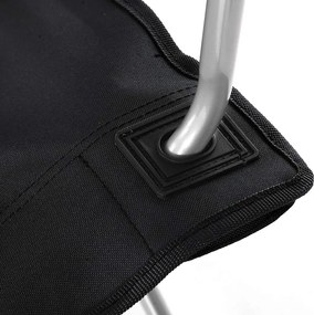 Scaune de camping ROVER, set 2 buc., negru SongmicsHome