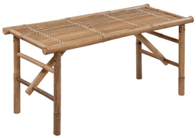 3063866 vidaXL Bancă de grădină pliabilă cu pernă, 118 cm, bambus