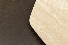 Masuta de cafea moderna cu doua blaturi rotative din ceramica Movement 80-130cm