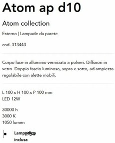 Aplica LED de exterior ambientala Ip54 Atom ap d10 coffee