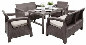 Set de mobilier de grădină Corfu Large Lyon 6+1 în culoarea cappuccino