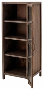 Vitrina maro, din lemn cu aspect clasic, Marl