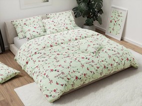 Lenjerie de pat creponata crem FLORAL CREAM Dimensiune lenjerie de pat: 70 x 90 cm | 140 x 200 cm