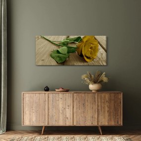 Tablou - Vintage trandafiri galbeni (120x50 cm)