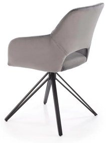 Scaun rotativ K535 velvet gri