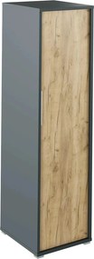 Dulap RIOMA NEW TYP 20, gri grafit/stejar artisan, DTD laminat, cu o u