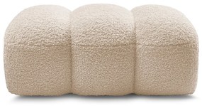 Taburet bej cu tapițerie din țesătură bouclé Hippolyte – Bobochic Paris