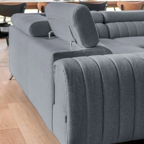 Colțar albastru extensibil/cu spațiu de depozitare (cu colț pe partea dreaptă/în formă de "U") Louis – ELTAP