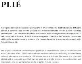 Aplica LED design LUX cu efect plisat PLIE’ 39cm 284.04.ON