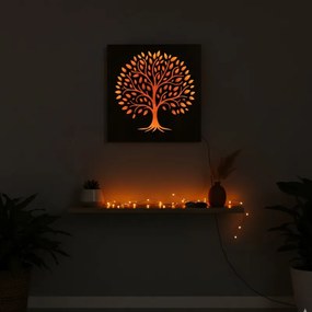 SENTOP | Tablou LED Copacul Vieții - decorațiune din lemn cu iluminare din spate - KROWE