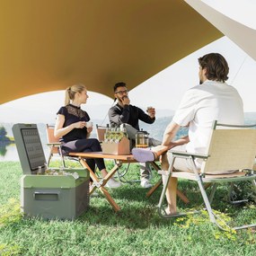 Outsunny Cutie frigorifică electrică portabilă 16,3L, frigider de mașină portabil congelator și frigider 12/24V gri | Aosom Romania