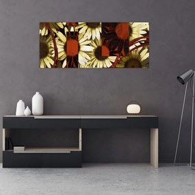 Tablou cu flori (120x50 cm)