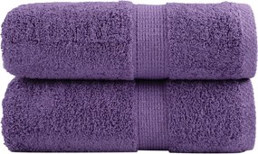 vidaXL Prosoape oaspeți premium SOLUND 2 buc violet 30x50 cm 600 gsm