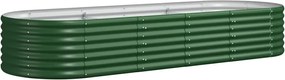 vidaXL Strat înălțat grădină 224x80x36 cm oțel galvanizat