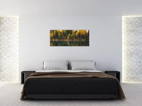 Tablou cu lac de pădure (120x50 cm)