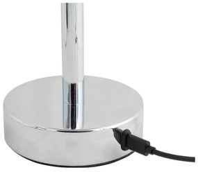 Veioză argintie LED cu abajur din metal (înălțime 24,5 cm) James – Leitmotiv