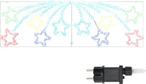 vidaXL Steaua de Crăciun cu 432 LED Multicolour 182 x 58 cm PVC