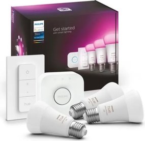 Kit de bază Philips Hue WACA 3xE27/9W 2000-6500K + Hue Bridge și întrerupător cu dimmer
