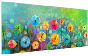Tablou - Flori abstract (120x50 cm)