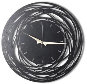 Ceas de perete Timeless Zone, Negru, 70 x 70 cm