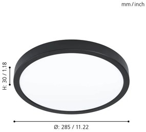 Eglo 99267 - Plafonieră LED pentru baie FUEVA 5, 20W/230V, IP44