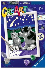 CREART PICTURA PE NUMERE PENTRU COPII PRIETENI CARE STRALUCESC IN INTUNERIC - RAVENSBURGER (RVSPBN20212)