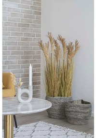 Coșuri Tivoli, frunze de porumb, gri, 3 buc