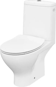 Set vas WC pe pardoseala Cersanit Moduo 651 rezervor 3/5 l si capac slim softclose alb
