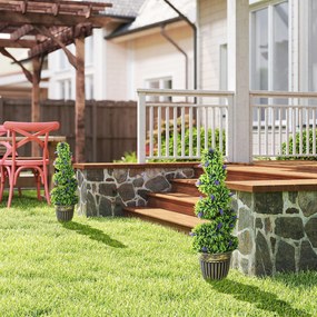 HOMCOM Set de Două Plante Artificiale Lavandă 90 cm | Aosom Romania