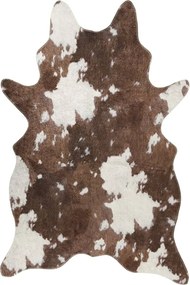 vidaXL Covor maro și alb 120x170 cm model vacă, lavabil