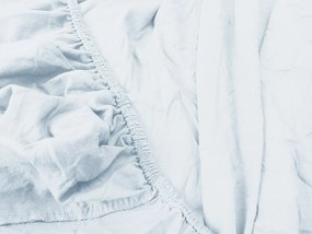 Cearsaf Jersey albastru glaciar 90 x 200 cm