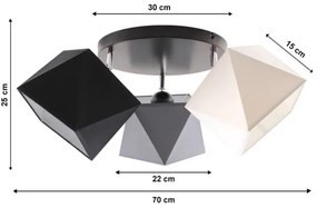 Lustră aplicată DIAMENT 3xE27/60W/230V