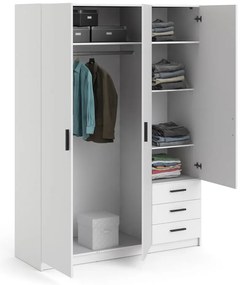 Șifonier alb 147x200 cm Sprint – Tvilum