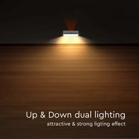 Aplică LED solară cu senzor LED/3W/3,7V 3000K/4000K IP65 alb