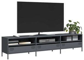 851348 vidaXL Dulap TV, antracit, 202x39x43,5 cm, oțel laminat la rece