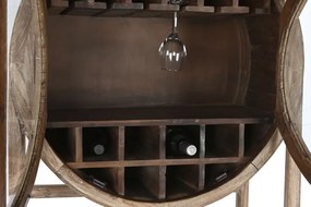 Mobilier de bar din lemn de tec reciclat si sticla , design Natural