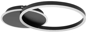 Plafoniera LED cu Telecomanda, Design Geormetric, RINGS 2 negru