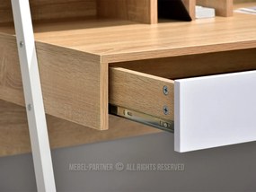 Masă PC Richiel (stejar + alb). 1109842