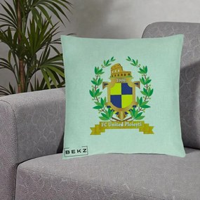 Perna Personalizata FC United Ploiesti 1906 Fotbal, 40x40 cm, Verde Menta, Husa Detasabila, Perna Inclusa, BEKZ®