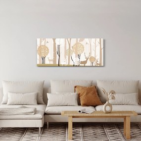Tablou - Pădure ilustrată (120x50 cm)