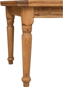 Masa extensibila, L250(380) 100 H80 cm, culoare natur antic, lemn masiv