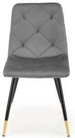 Scaun de sufragerie Kallan (gri închis + negru + auriu). 1039675
