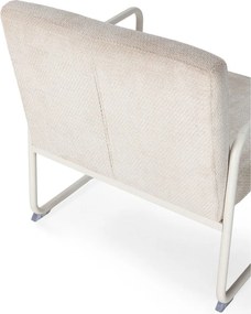 Fotoliu bej cu tapițerie din chenille Vince – MOME