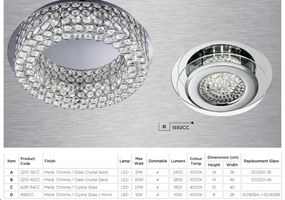 Lustra LED moderna design elegant 40cm Vesta 4291-54CC SRT
