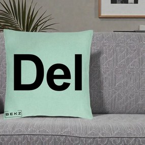 Perna Personalizata Tasta Del Tipografie Bold, 40x40 cm, Verde Menta, Husa Detasabila, Perna Inclusa, BEKZ®