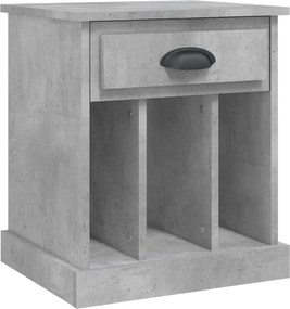 vidaXL Noptiere, gri beton, 43x36x50 cm