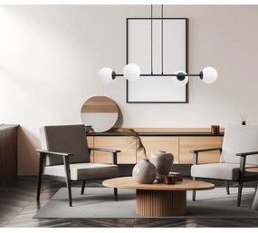 Lustră pe cablu FIRA 4xE27/60W/230V negru